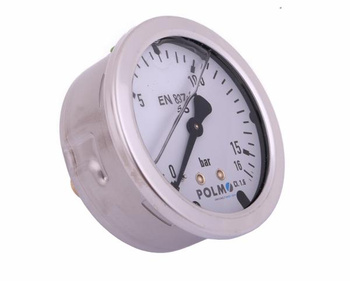 Manometr glicerynowy M63 0-16 bar tylne przyłącze G1/4" POLMO