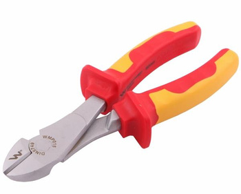 Szczypce izolowane, boczne 180 mm. VDE. Waryński