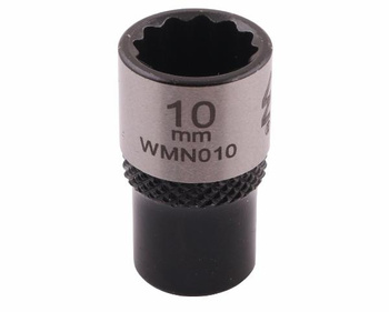 Nasadka dwunastokątna 1/4". 10 mm. CrV50BV30. DIN 3124. Waryński