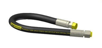 Przewód hydrauliczny gwint M30x2 proste L-500mm DN20-1SN (AB-500/M30X2/10.5MPA; P11P21) Waryński