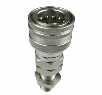 Szybkozłącze hydrauliczne gniazdo long M18x1.5 gwint zewnętrzny EURO (9100818GL) (ISO 7241-A) Waryński