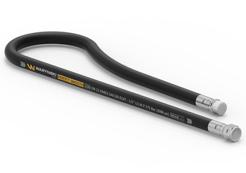 Przewód hydrauliczny gładki z uszczelnieniem - 275 bar gwint M22x1.5 proste L-630mm DN12-2SN (AB-13-630; P11P21)  27.5MPa Waryński