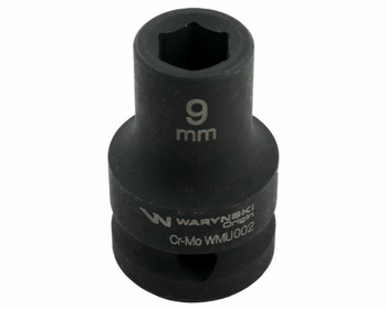 Nasadka udarowa sześciokątna 1/2". 9 mm. CrMo. DIN 3129. Waryński