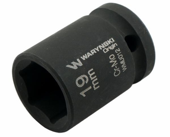 Nasadka udarowa sześciokątna 1/2". 19 mm. CrMo. DIN 3129. Waryński