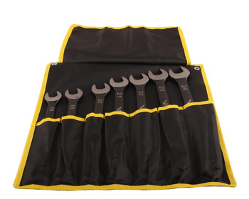 Zestaw kluczy płaskooczkowych w pokrowcu 7 szt rozmiary 18-24 w standardzie ASME B107-2010 Waryński