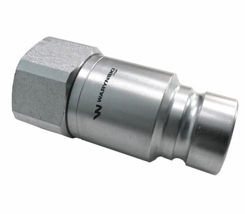 Szybkozłącze hydrauliczne suchoodcinające wtyczka G1/2"BSP gwint wewnętrzny ISO16028 Waryński
