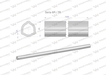 Rura wewnętrzna Seria 6R i 7R do wału 1210 przegubowo-teleskopowego 45x5.5mm 1055 mm WARYŃSKI