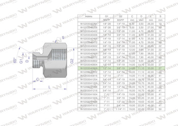 Tulejka różnicowa hydrauliczna calowa AB 1/2"GZ x 3/8"GW BSP Waryński ( sprzedawane po 2 )