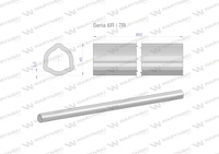 Rura wewnętrzna Seria 6R i 7R do wału 1010 przegubowo-teleskopowego 45x5.5mm 855 mm WARYŃSKI