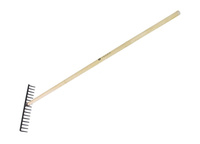 Grabie metalowe 16 zębne na drewnianym trzonku / TEGER