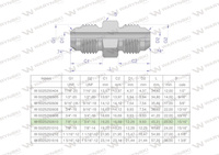 Złączka hydrauliczna redukcyjna calowa BB 7/8" x 3/4" UNF (JIC) Waryński ( sprzedawane po 2 )