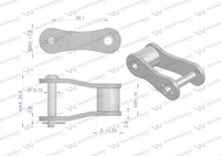 Półogniwo łańcucha S51 Waryński ( sprzedawane po 5 )
