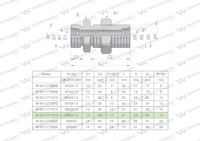 Złączka hydrauliczna metryczna grodziowa BB M26x1.5 18L z przeciwnakrętką (XSV) Waryńśki