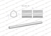 Rura wewnętrzna Seria 6R i 7R do wału 860 przegubowo-teleskopowego 45x5.5mm 705 mm WARYŃSKI