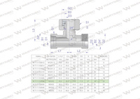 Trójnik hydrauliczny symetryczny metryczny BAB M30x2 22L (XEVT) Waryński