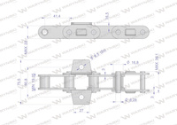 Łańcuch podajnika CA550VD łapka K1 co 6 ogniwa 5m Waryński