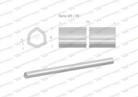 Rura wewnętrzna Seria 6R i 7R do wału 910 przegubowo-teleskopowego 45x5.5mm 755 mm WARYŃSKI