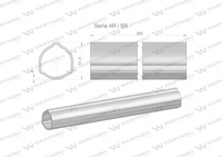 Rura zewnętrzna Seria 4R i 5R do wału 510 przegubowo-teleskopowego 51.5x3 mm 385 mm WARYŃSKI