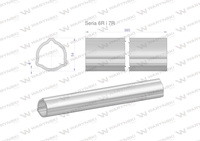 Rura zewnętrzna Seria 6R i 7R do wału 510 przegubowo-teleskopowego 54x4 mm 385 mm WARYŃSKI