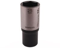 Nasadka sześciokątna 1/2". 25 mm. długa. CrV50BV30. DIN 3124. Waryński