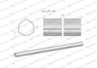 Rura zewnętrzna Seria 8R i 9R do wału 1210 przegubowo-teleskopowego 63x4 mm 1085 mm WARYŃSKI