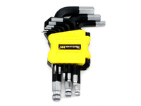 Zestaw kluczy HEX 1.5-10 mm ze stali S2 9el w uchwycie Waryński