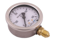 Manometr glicerynowy M63 0-400 bar dolne przyłącze G1/4" POLMO