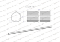 Rura trójkątna zewnętrzna Seria 8R i 9R do wału przegubowo-teleskopowego 63x4mm 2m WARYŃSKI (sprzedawane po 2)