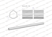 Rura zewnętrzna Seria 6R i 7R do wału 1110 przegubowo-teleskopowego 54x4 mm 985 mm WARYŃSKI