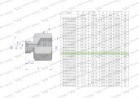 Tulejka różnicowa hydrauliczna calowa AB 1/2"GZ x 3/8"GW BSP Waryński ( sprzedawane po 2 )