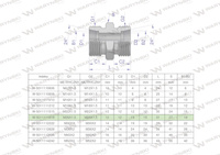 Złączka hydrauliczna metryczna BB M26x1.5 18L (XG) Waryński ( sprzedawane po 5 )