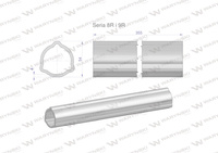 Rura wewnętrzna Seria 8R i 9R do wału 510 przegubowo-teleskopowego 54x5mm 355 mm WARYŃSKI