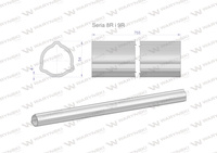 Rura wewnętrzna Seria 8R i 9R do wału 910 przegubowo-teleskopowego 54x5mm 755 mm WARYŃSKI