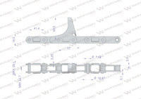 Łańcuch obrywacza kolb przystawki do kukurydzy zamknięty 48 ogniw CA555F3 x 48A zastosowanie Case WARYŃSKI