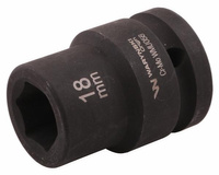 Nasadka udarowa sześciokątna 3/4". 18 mm. CrMo. DIN 3129. Waryński