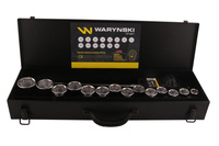 Zestaw nasadek 3/4 z odporną grzechotką i rękojeścią przegubową 16 el. Waryński