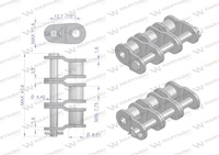 Półogniwo łańcucha P08B-3 (R3 1/2) Waryński ( sprzedawane po 5 )