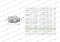 Przyłączka hydrauliczna BB 7/8"UNF (JIC) x M18x1.5 (XGE) Waryński ( sprzedawane po 2 )