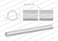Rura zewnętrzna Seria 2R i 3R do wału 660 przegubowo-teleskopowego 43.5x3.4 mm 535 mm WARYŃSKI