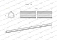 Rura wewnętrzna Seria 1R do wału 760 przegubowo-teleskopowego 29x4 mm 640 mm WARYŃSKI