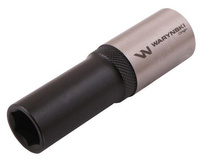 Nasadka sześciokątna 1/2". 14 mm. długa. CrV50BV30. DIN 3124. Waryński
