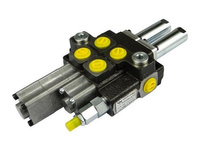 Rozdzielacz hydrauliczny 2-sekcyjny max przepływ 40L 1-sekcja pływająca - sterowany na linkę Waryński