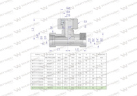 Trójnik hydrauliczny symetryczny metryczny BAB M52x2 42L (XEVT) Waryński