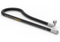 Przewód hydrauliczny gładki z uszczelnieniem - gwint M22x1.5 prosta/90 stopni (kolanko) L-1000mm DN12-1SN (AK-13-1000; P11P12) 16.0MPa Waryński