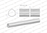 Rura zewnętrzna Seria 4R i 5R do wału 560 przegubowo-teleskopowego 51.5x3 mm 435 mm WARYŃSKI