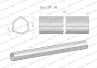 Rura zewnętrzna Seria 2R i 3R do wału 560 przegubowo-teleskopowego 43.5x3.4 mm 435 mm WARYŃSKI