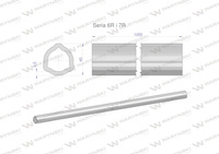 Rura wewnętrzna Seria 6R i 7R do wału 1210 przegubowo-teleskopowego 45x5.5mm 1055 mm WARYŃSKI