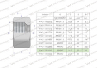 Nakrętka hydrauliczna metryczna (M35L) M45x2 35L Waryński ( sprzedawane po 2 )