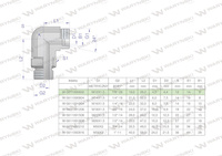 Kolanko hydrauliczne nastawne BB M12x1.5 06L x 1/8" BSP z regulacją Waryński