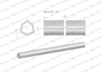 Rura wewnętrzna Seria 6R i 7R do wału 760 przegubowo-teleskopowego 45x5.5mm 605 mm WARYŃSKI